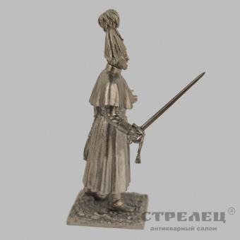 фото — солдатик оловянный «обер-офицер, командующий ротой 1812-14 гг.». гк